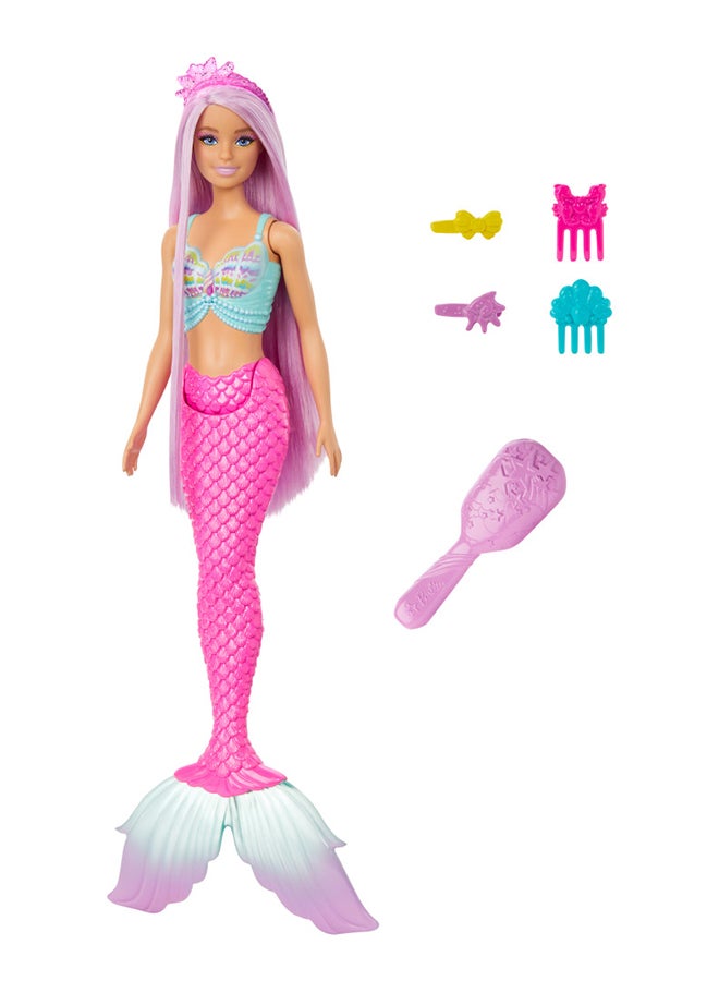 Mermaid Doll with 7-Inch-Long Fantasy Hair & Accessories for Styling Play