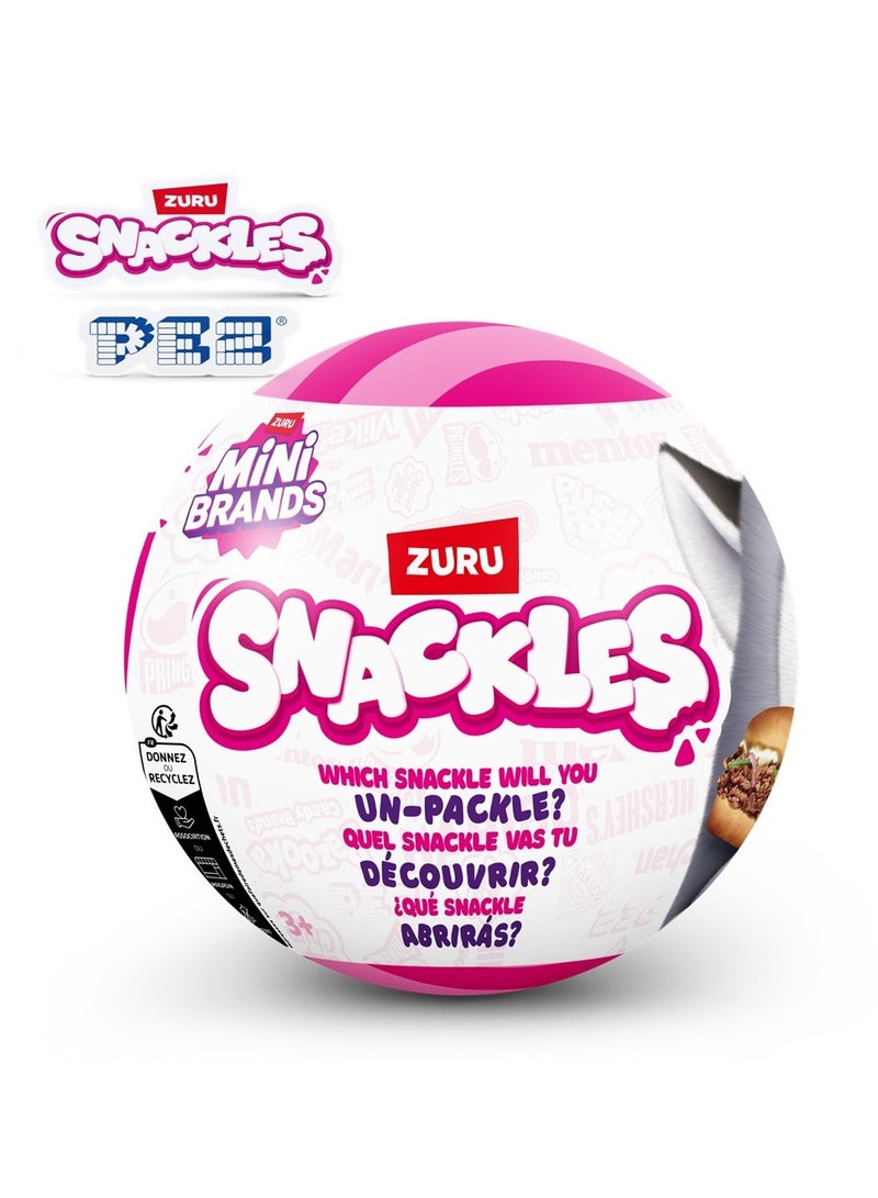 ZURU SNACKLES Mini Brands Capsule 1 Surprise Super Soft Plush Collectable 5.5
