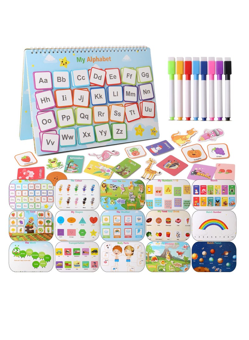 2022 Montessori Busy Book for Kids Preschool Learning Activities Latest 30 Themed - Workbooks Activity Binders Travel Toys for Toddlers Ages 3+, Autism Learning Materials and Tracing Coloring Books