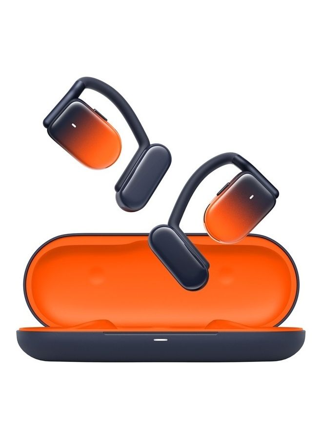 600mAh JR-OE2 OWS Open Headphones Call Noise Canceling Bluetooth 5.3 Directional Audio Transmission 16.2mm Driver Movement IPX5 Waterproof Open earphones For Men And Women Open Earbuds Orange