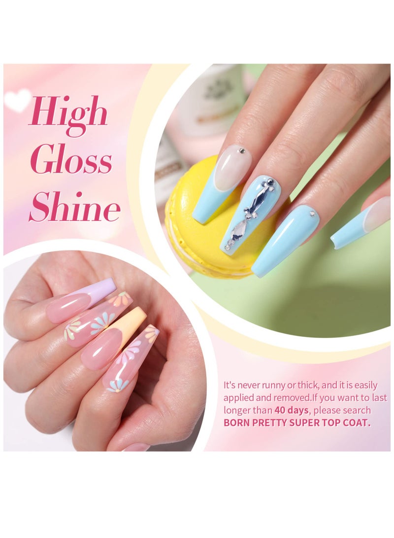 Gel Nail Polish Set 6PCS, Pastel Spring Summer Gel Polish Macaron Candy Sweet Color Gel Polish Soft Pink Yellow Purple Blue Green Colors Collection Nail Art Gift Box 10ML