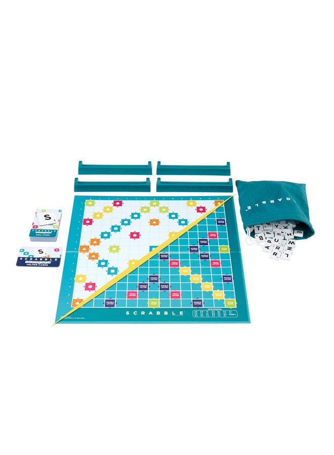 Original Scrabble Two-in-One Game: Classic Scrabble & Scrabble Together for Cooperative Play, Family Word Game, Includes 50 Goal Cards that Teach Scrabble Basics, Ages 10+