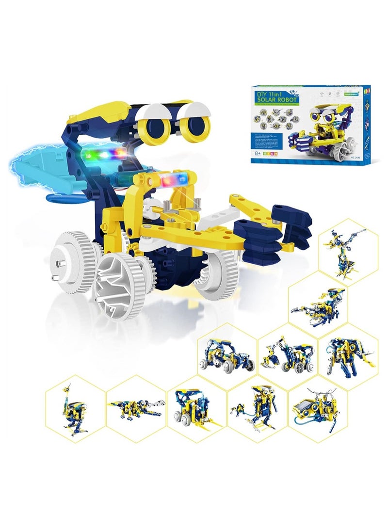 STEM Projects for Kids Ages 8-12 Solor Robot Kits with Unique LED Light Educational Building Toys Science Experiment Kit Gift for Boys 8-12 Years Old