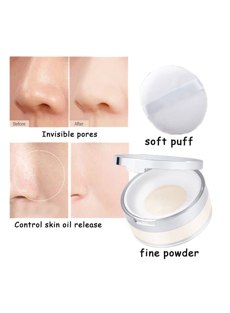 Loose Powder With Mirror, Loose Setting Powder For Mature Skin, Smooth Face Make-up, Long Lasting Translucent Setting Powder, Matte Powder, Milk Makeup, Matte Finish Oil Absorbing Face Powder