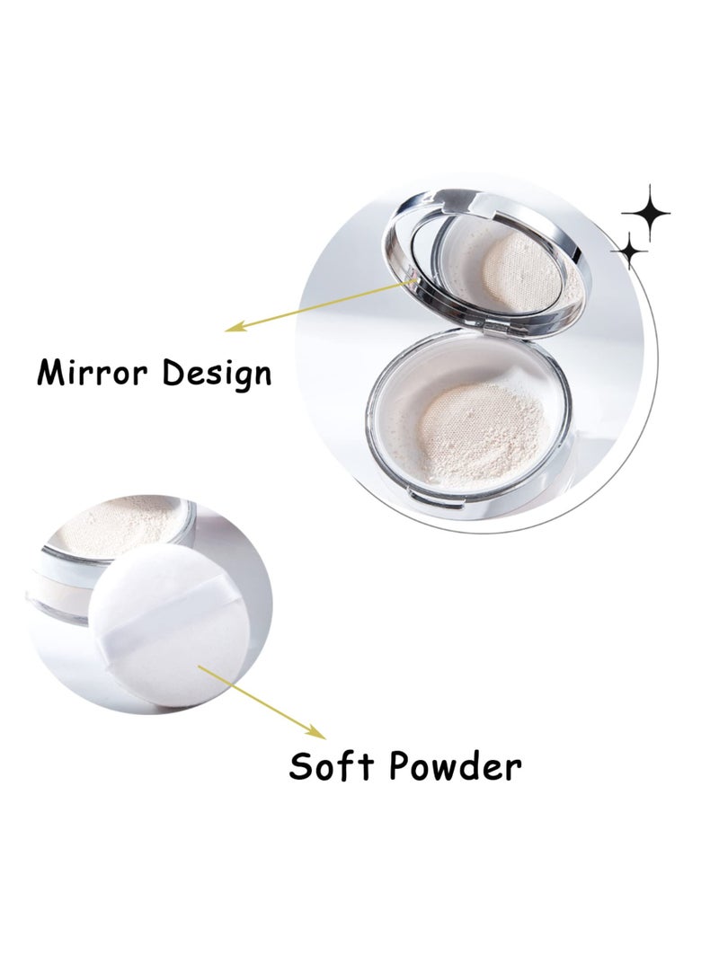 Loose Powder With Mirror, Loose Setting Powder For Mature Skin, Smooth Face Make-up, Long Lasting Translucent Setting Powder, Matte Powder, Milk Makeup, Matte Finish Oil Absorbing Face Powder