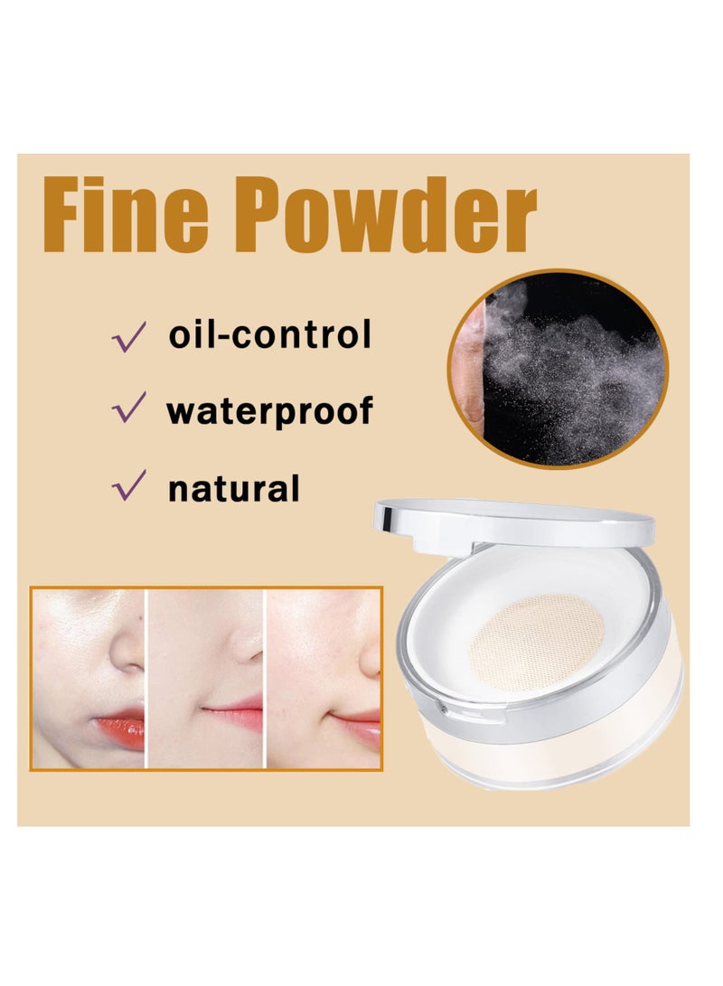 Loose Powder With Mirror, Loose Setting Powder For Mature Skin, Smooth Face Make-up, Long Lasting Translucent Setting Powder, Matte Powder, Milk Makeup, Matte Finish Oil Absorbing Face Powder