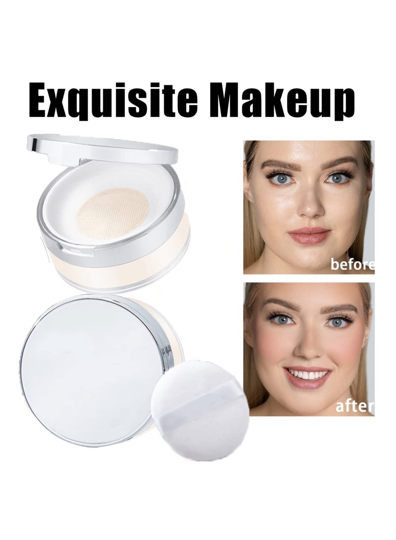 Loose Powder With Mirror, Loose Setting Powder For Mature Skin, Smooth Face Make-up, Long Lasting Translucent Setting Powder, Matte Powder, Milk Makeup, Matte Finish Oil Absorbing Face Powder
