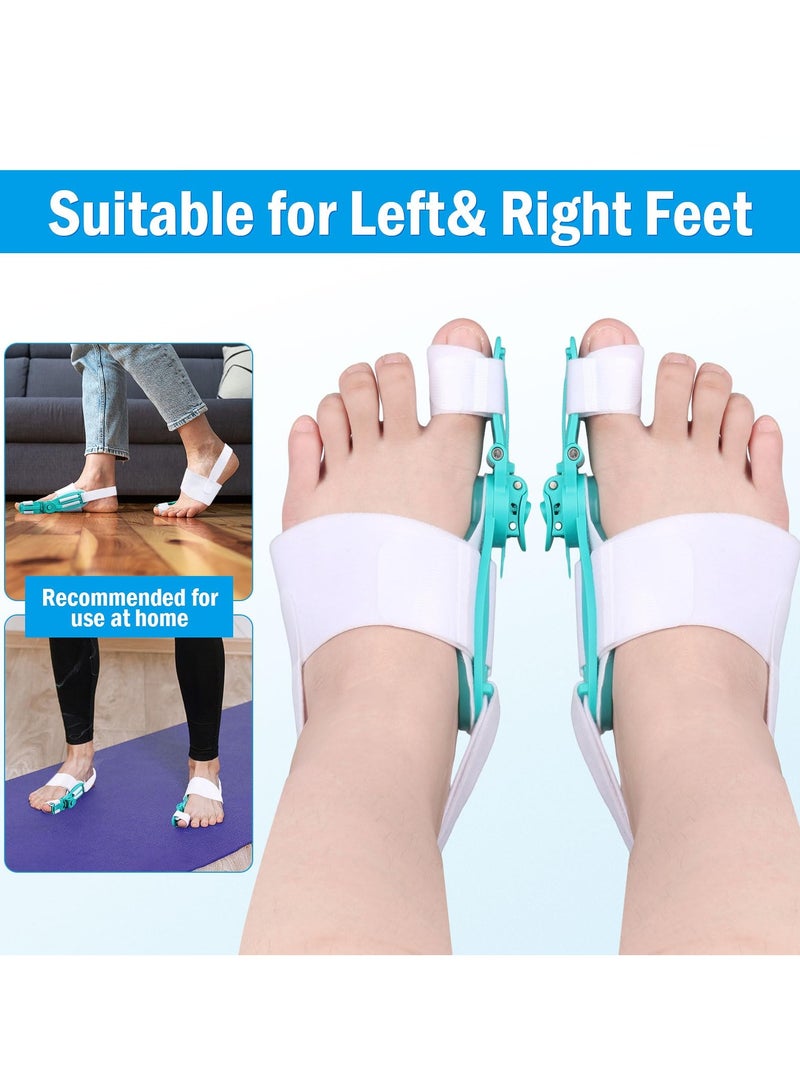 Bunion Corrector for Women & Men, Big Toe Adjustable Knob Bunion Splint for Bunion Relief, Orthopedic Toe Straightener with Anti-slip Heel Strap, Suitable for Left and Right Feet