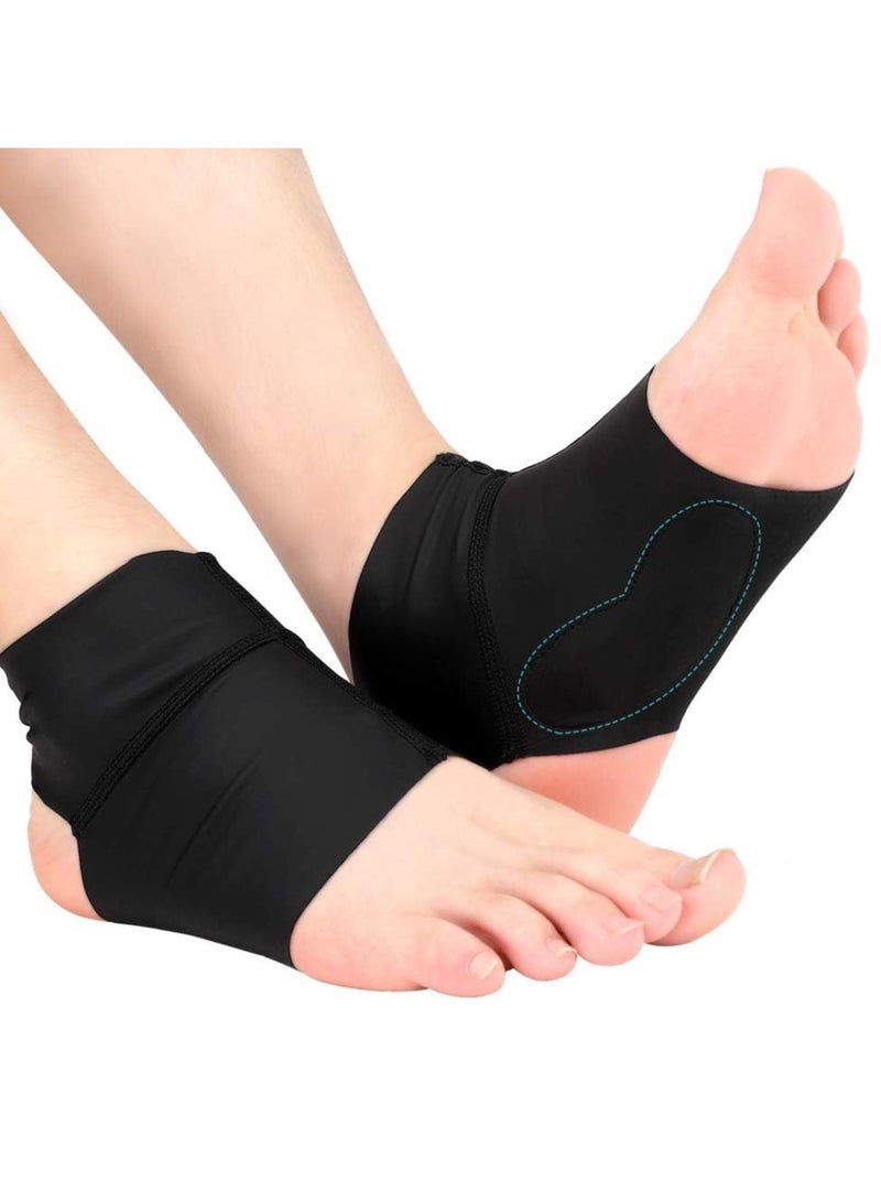 1 Pcs Plantar Fasciitis Arch Socks with Gel Pads, Arch Ankle Brace Support Sleeves for Flat Feet, Compression Wrap for Men and Women, Heel Spurs, Flat Foot, High/Low Arch Pain Relief