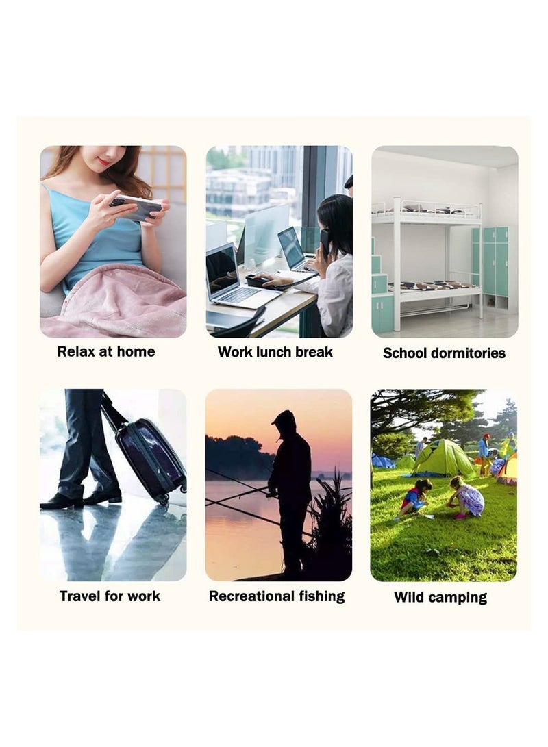 Electric Heating Blanket, USB Thermostatic Heat Mat for Back Pain Relief and Cramps Relief with 3 Heat Settings & Auto Shut Off Timer, Gray Flannel Electric Overblanket for Sofa, 140x80cm