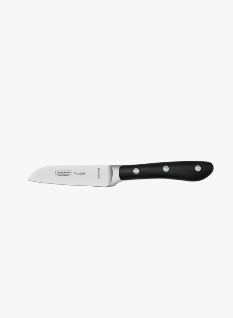 Prochef 3 Inches Vegetable and Fruit Knife with Stainless Steel Blade and Black Polycarbonate and Fiberglass Handle