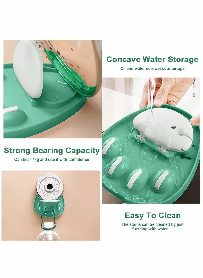 Spoon Rest Multifunction Kitchen Spoon Rest Punch free Pot Lid Holder Spoon Rest Cute Cat paw Shaped Kitchen Utensil Rest Home Use Stove Spoon Rest Green