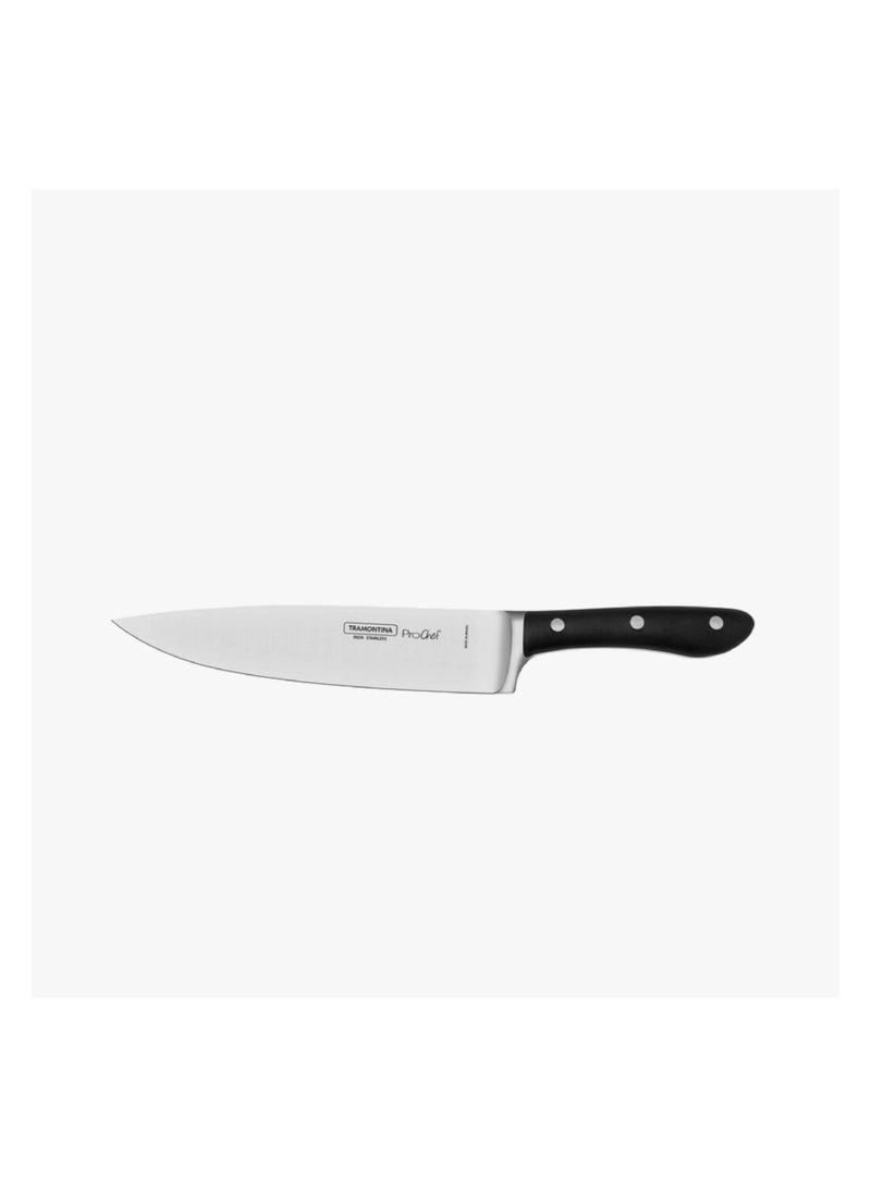 Prochef 8 Inches Chef Knife with Stainless Steel Blade and Black Polycarbonate and Fiberglass Handle