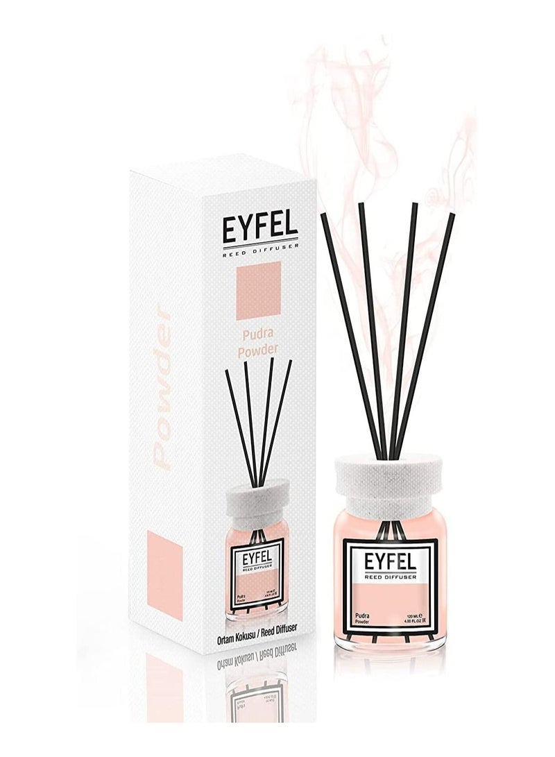 Eyfel Reed Diffuser - Pudra Powder Fragrance 120 ml - 2 pcs pack