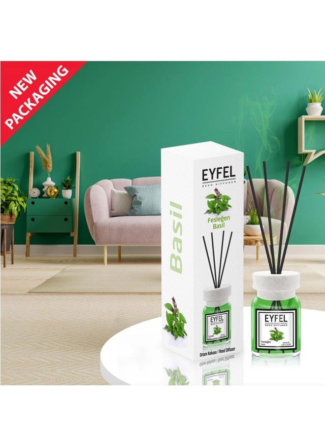 Eyfel Reed Diffuser - Basil Fragrance 120 ml - 2 pcs pack