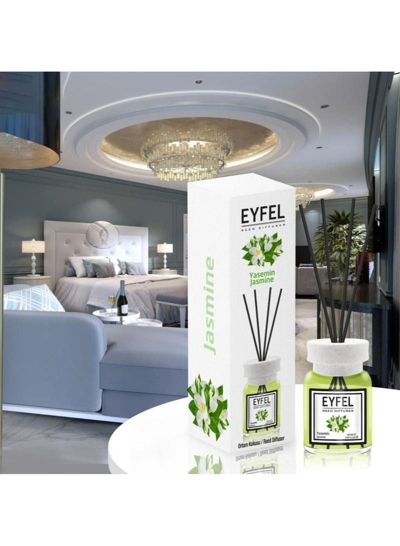 Eyfel Reed Diffuser - Jasmine Fragrance 120 ml - 2 pcs pack