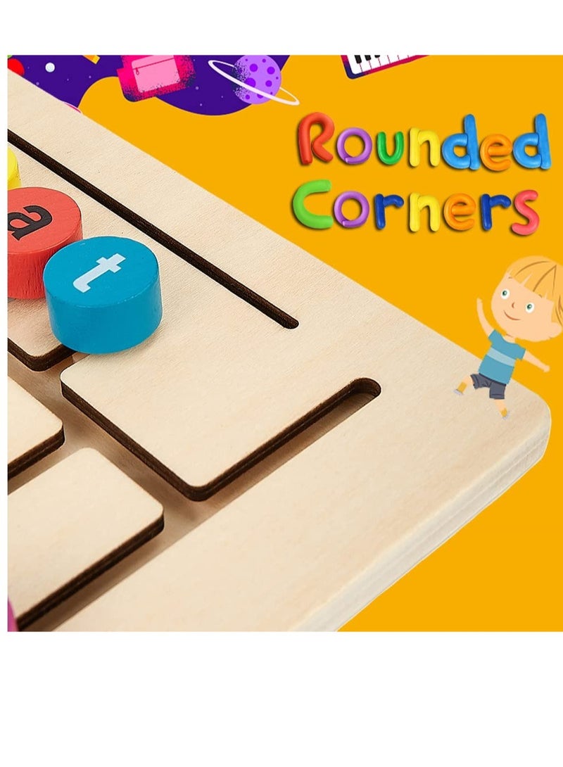 Montessori Toys for Toddlers ,Puzzle Building Blocks CVC Sight Words Game, Alphabet Learning Toy for Preschool Boys Girls