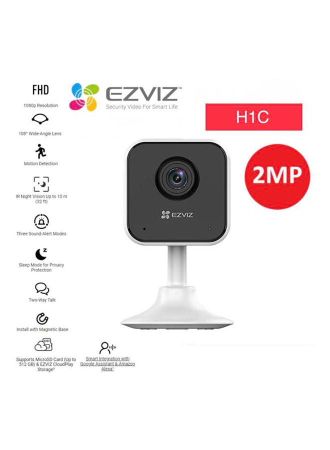 H1C Smart Home Wi-Fi Camera, 1080p Wi-Fi, Baby Monitor Mini Camera with Night Vision, Two Way Talk, Sleep Mode, Sounds Alert, Magnetic Base, Motion Detection, Supports MicroSD Card (Up to 512 GB) | CS-H1c