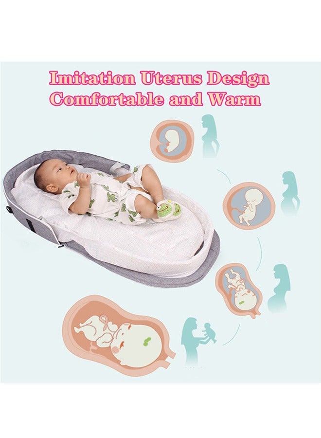 Portable Foldable Baby Carry Cot Crib Bed With Soft Mattress and Mosquito Net