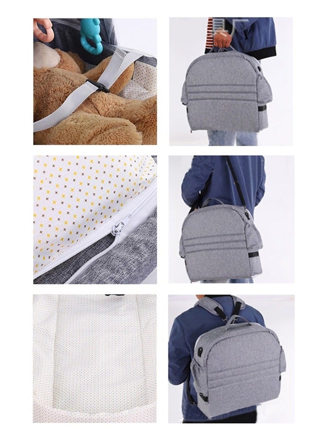 Portable Foldable Baby Carry Cot Crib Bed With Soft Mattress and Mosquito Net