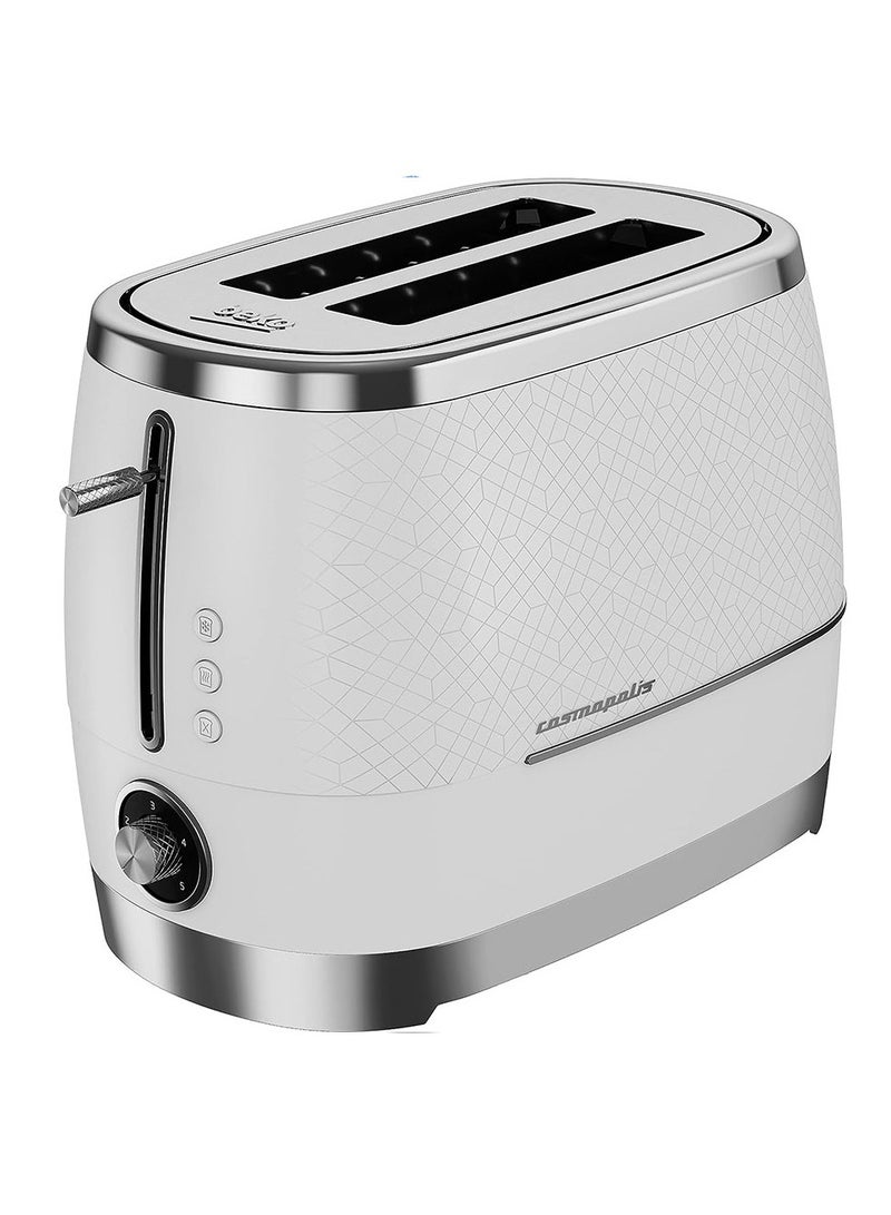 2 Slice Toaster, Extra Wide Slot, Defrost, Reheat & Cancel Functions, Variable Browning, Detachable Crumb Tray 900 W TAM8202CR White