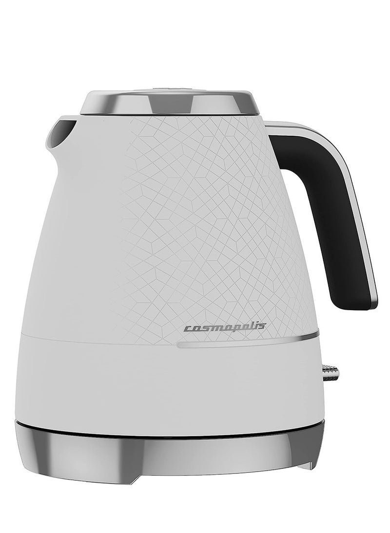 Cosmopolis Electric Kettle, LED warning, Auto-Off, Keep Warm function, Dry-boil Protection, 360 Degree Rotating Base, Wireless Use 1.7 L 3000 W WKM8307CR White & Chrome