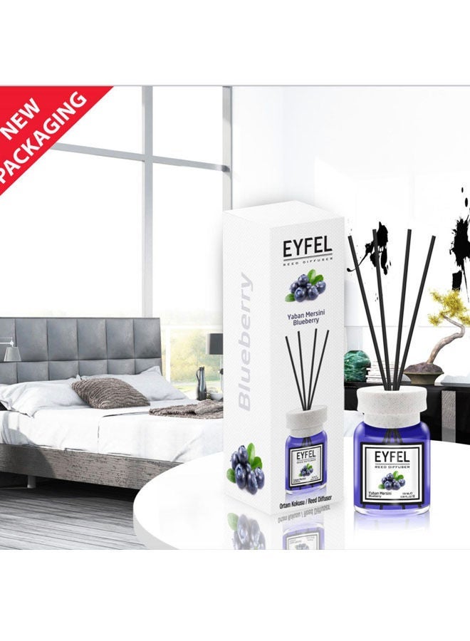 Eyfel Reed Diffuser - Blueberry Fragrance 120 ml - 2 pcs pack