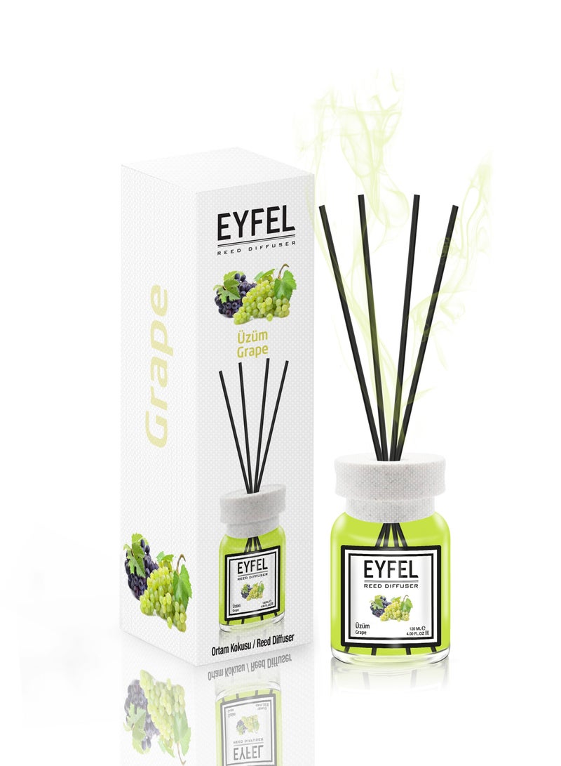 Eyfel Reed Diffuser - Grape Fragrance 120 ml - 2 pcs pack