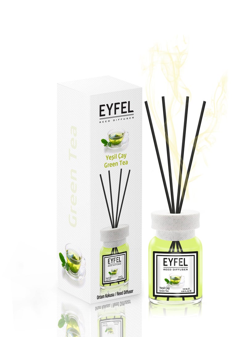 Eyfel Reed Diffuser - Green Tea Fragrance 120 ml - 2 pcs pack