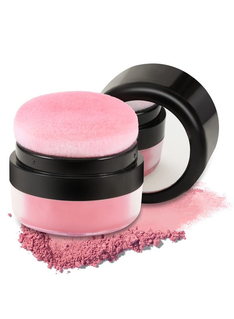 Loose Powder Blush Air Cushion Blush, Natural Blusher for Cheeks, Highly Pigmented Blush Makeup Easy to Blend Makeup Blushin(Coral Red)