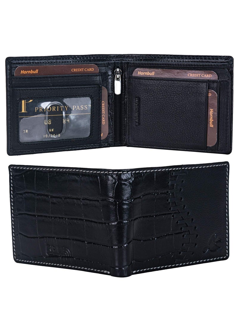 Markus Black Men’s Leather Wallet | Leather Wallet for Men | RFID Men’s Wallet