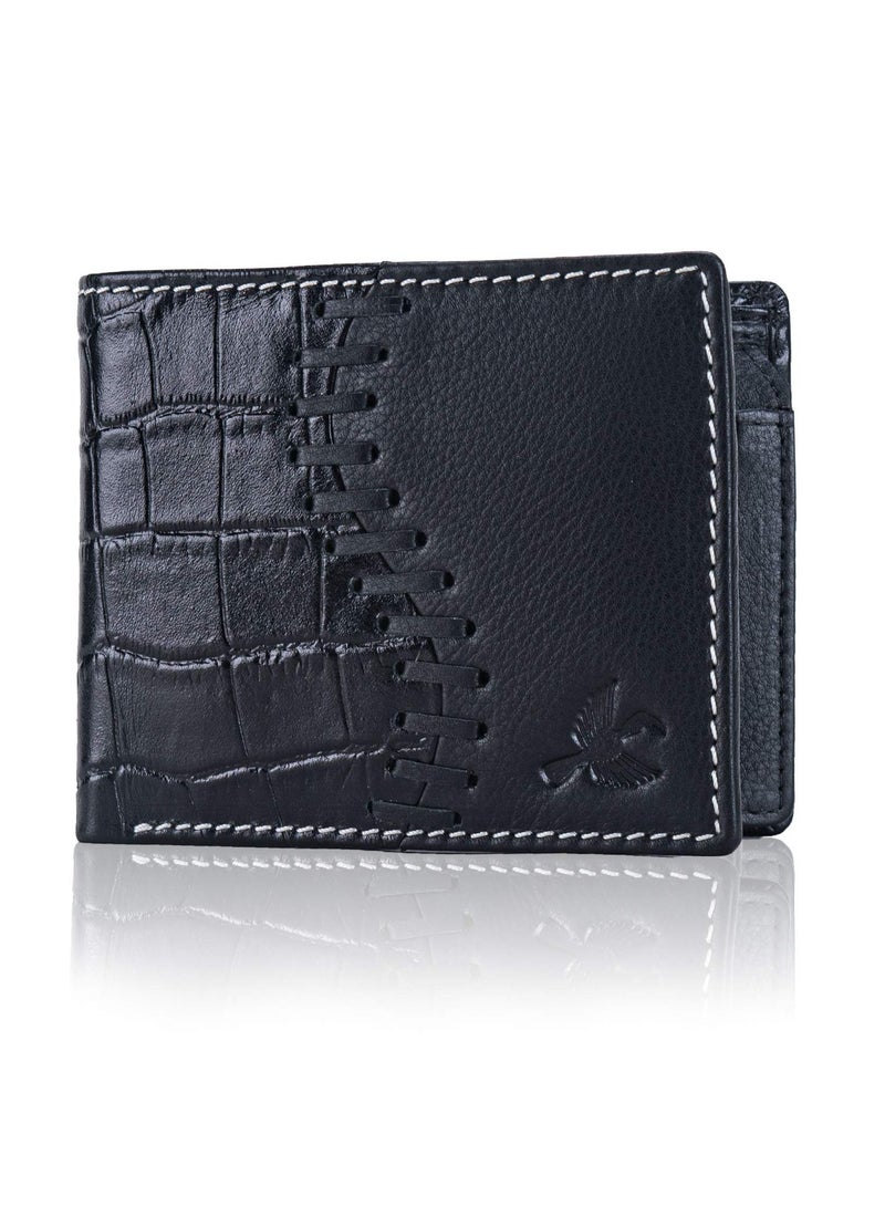 Markus Black Men’s Leather Wallet | Leather Wallet for Men | RFID Men’s Wallet