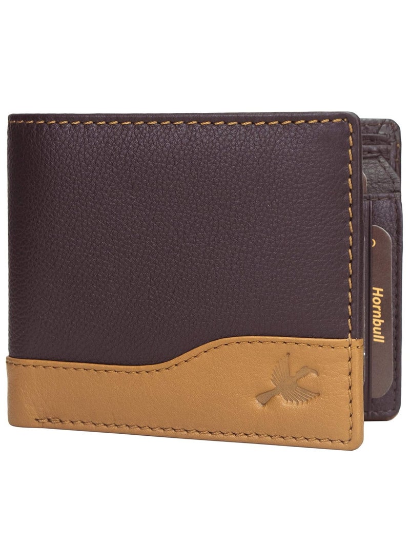 Men's Buttler Leather RFID Blocking Wallet, Brown, Casual