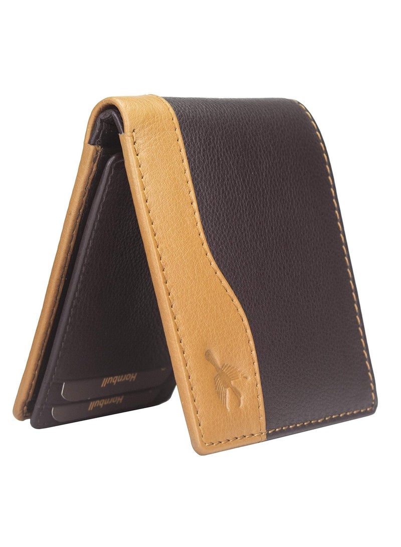 Men's Buttler Leather RFID Blocking Wallet, Brown, Casual