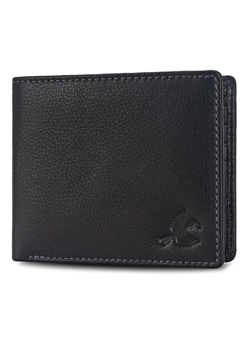 Leather Maddison Black Rfid Blocking Wallet for Men's | Wallets Men's