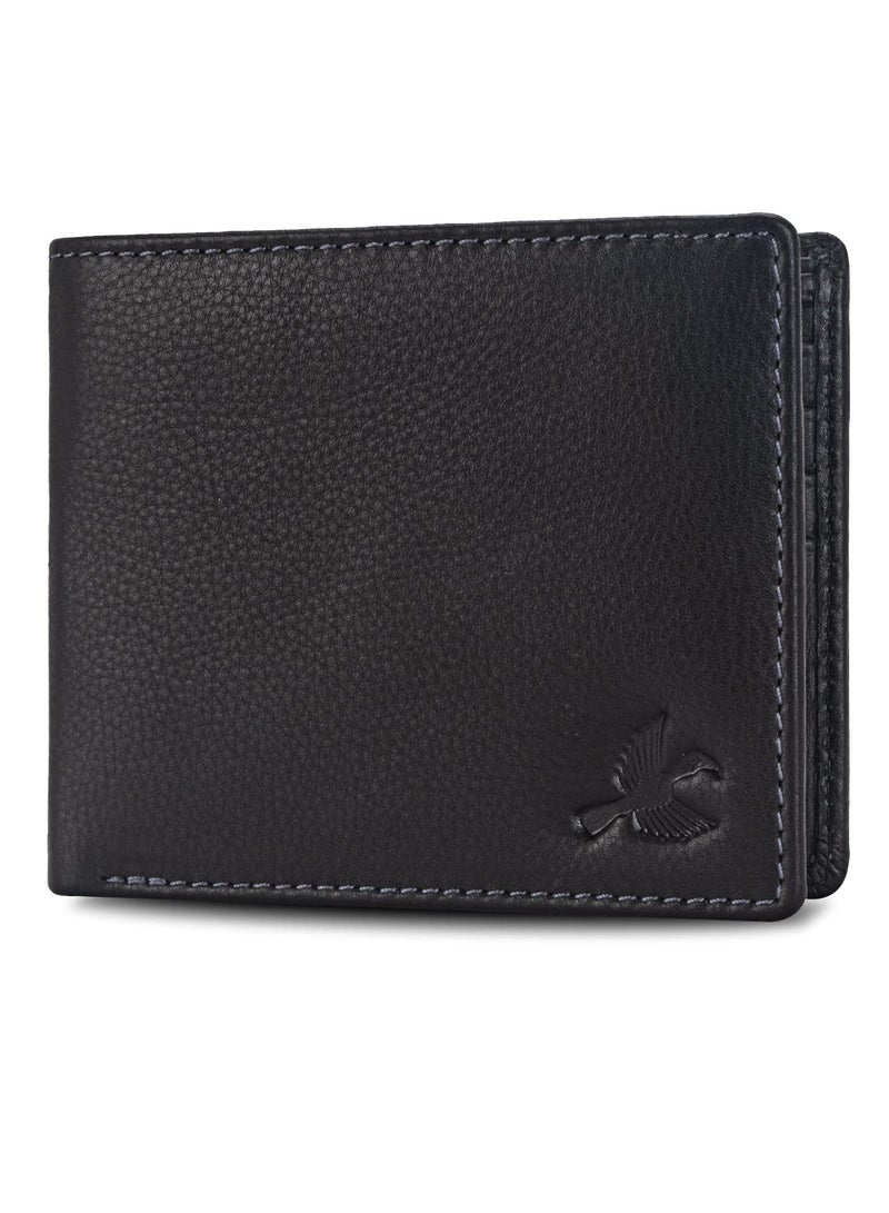 Leather Maddison Black Rfid Blocking Wallet for Men's | Wallets Men's