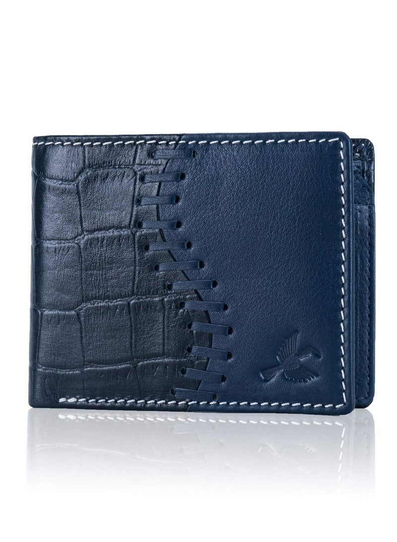 Markus Navy Men’s Leather Wallet | Leather Wallet for Men | RFID Men’s Wallet