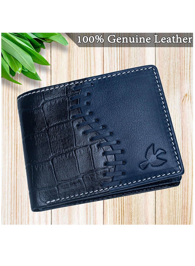 Markus Navy Men’s Leather Wallet | Leather Wallet for Men | RFID Men’s Wallet