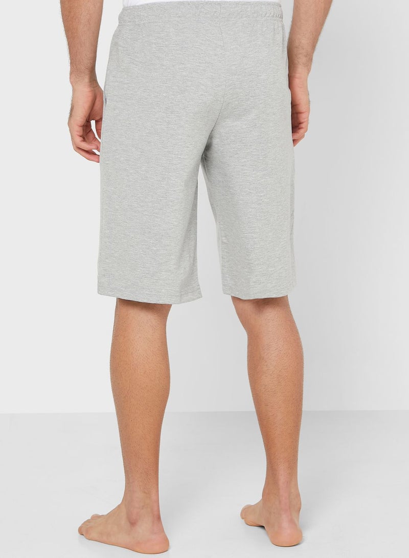 Casual Drawstring Shorts Grey