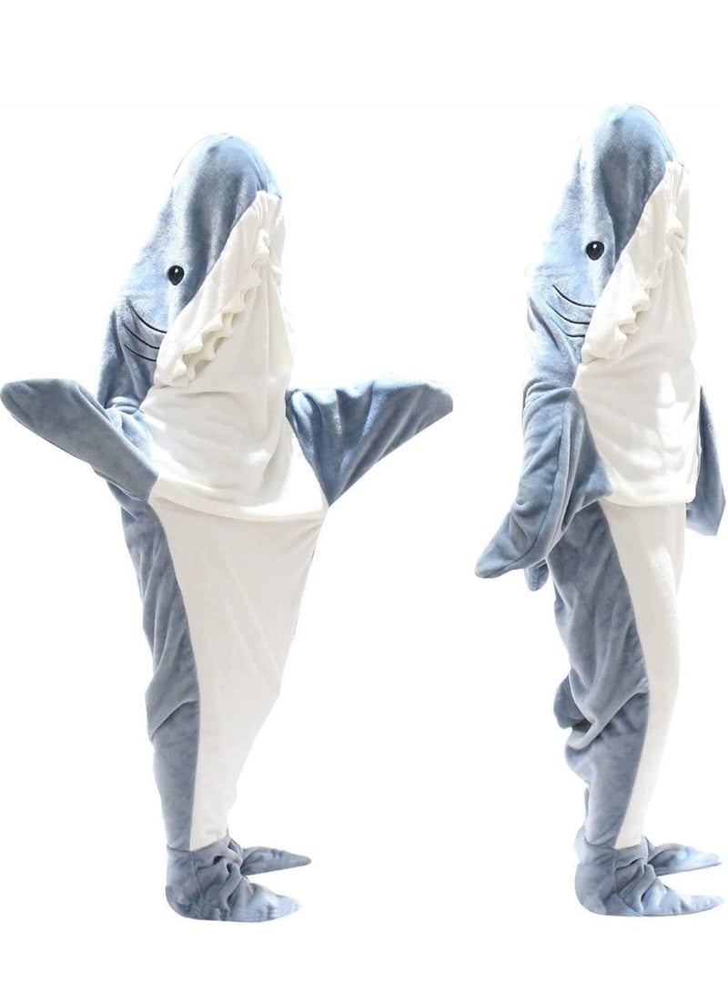 Shark Blanket Super Soft Soft Flannel Hoodie Sleeping Bag Wearable Loose One Piece Pajamas for Home
