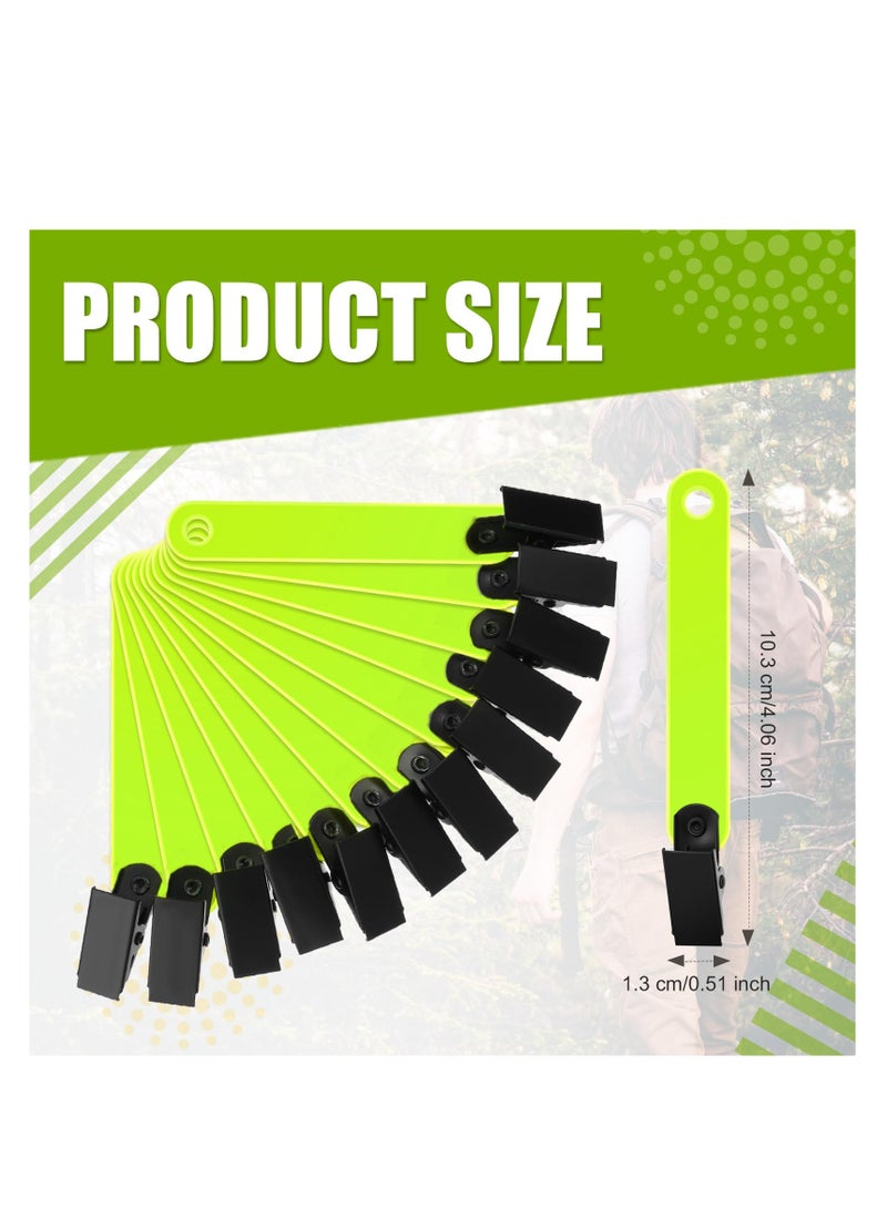 Trail Markers, Reflective Tree Tacks, Hunting Reflector Tacks, Made of Quality Plastic and Iron, Reliable and Sustained, Trail Marking Ribbon with Clips for Hiking, Hunting, Outdoor, Running