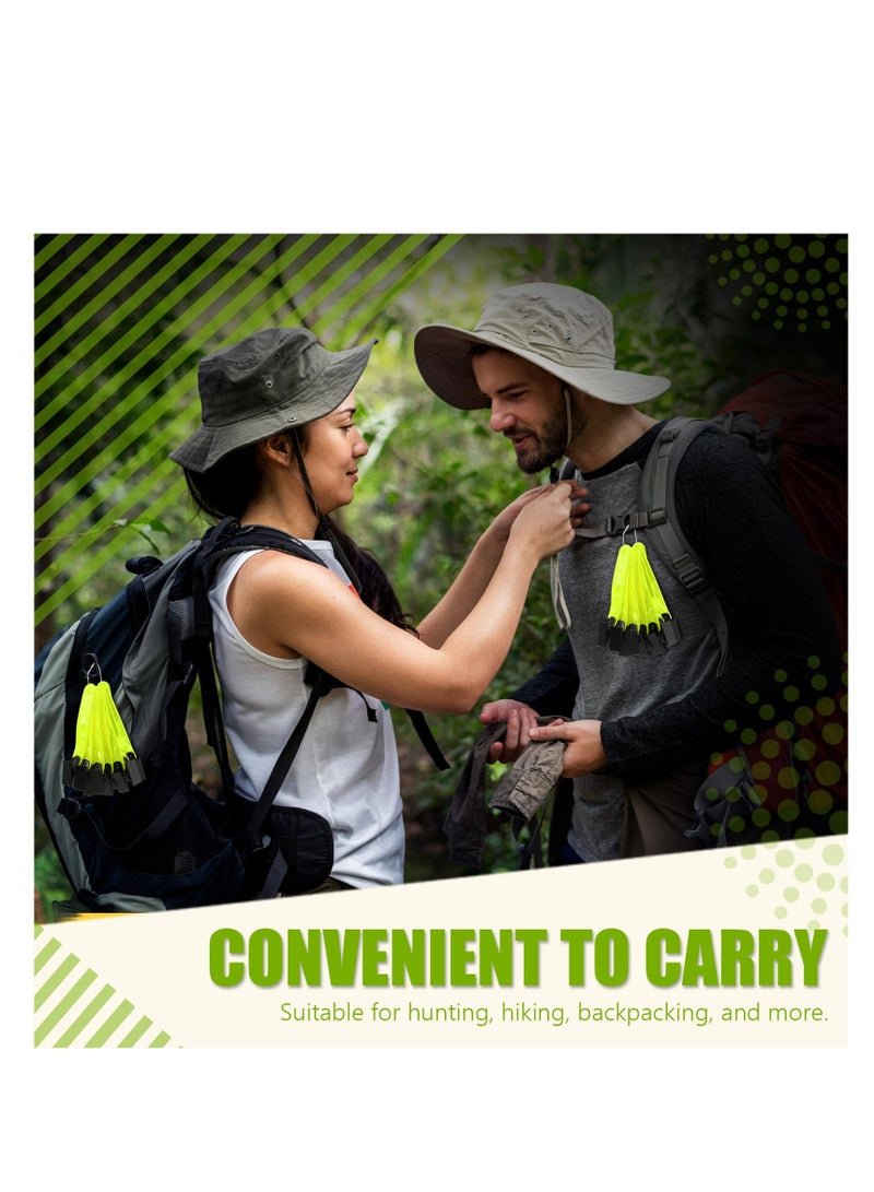 Trail Markers, Reflective Tree Tacks, Hunting Reflector Tacks, Made of Quality Plastic and Iron, Reliable and Sustained, Trail Marking Ribbon with Clips for Hiking, Hunting, Outdoor, Running