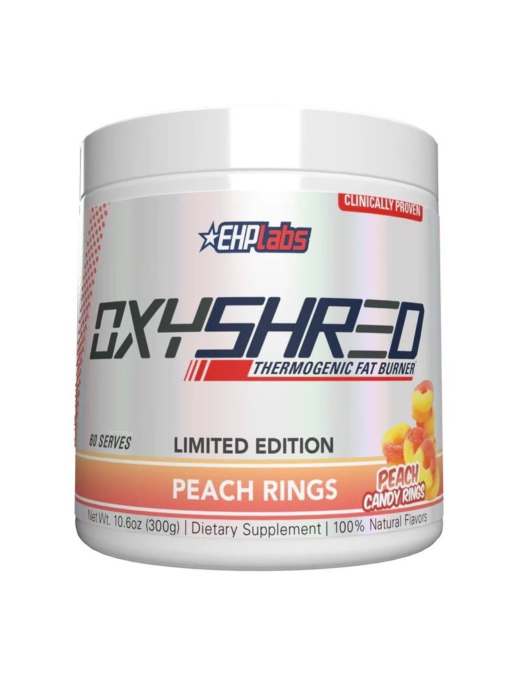 Oxyshred Thermogenic Fat Burner Peach Rings 60 Servings 300g