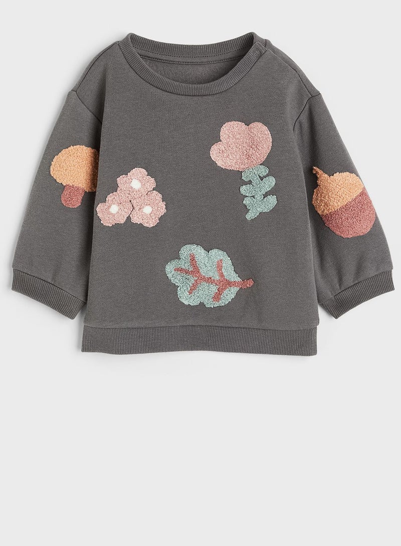 Infant Floral Print Sweatshirt