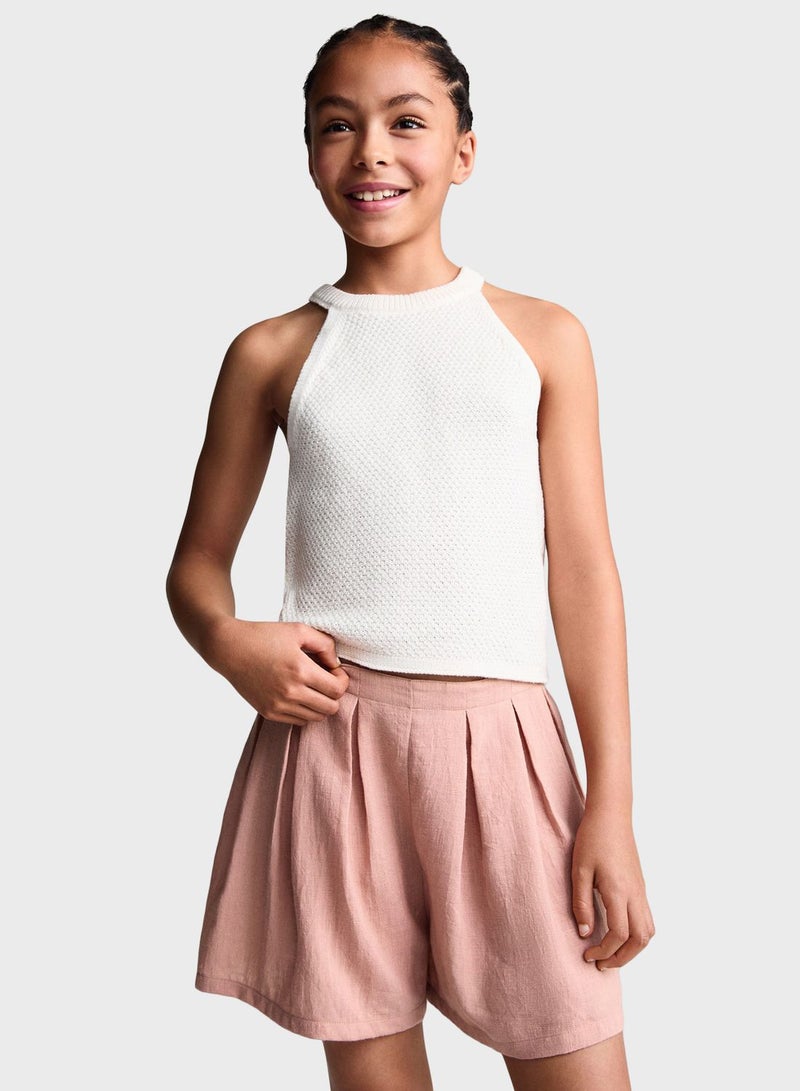 Kids Pleated Shorts