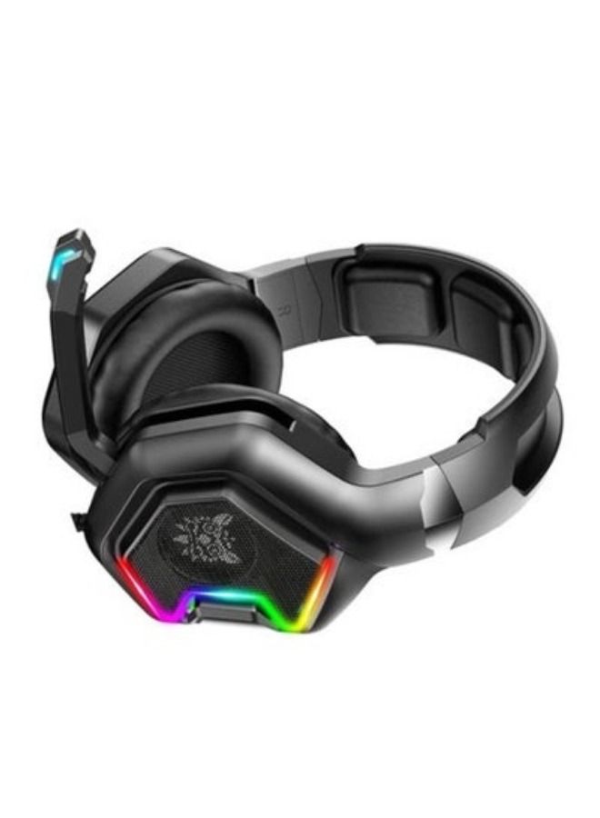 Onikuma K10 Gaming Headset with Surround Sound Pro Noise Canceling Gaming Headphones with Mic & RGB LED Light