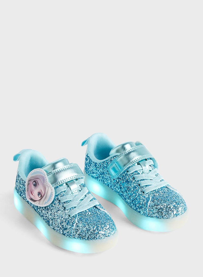 Kids Flashing Glitter Sneakers