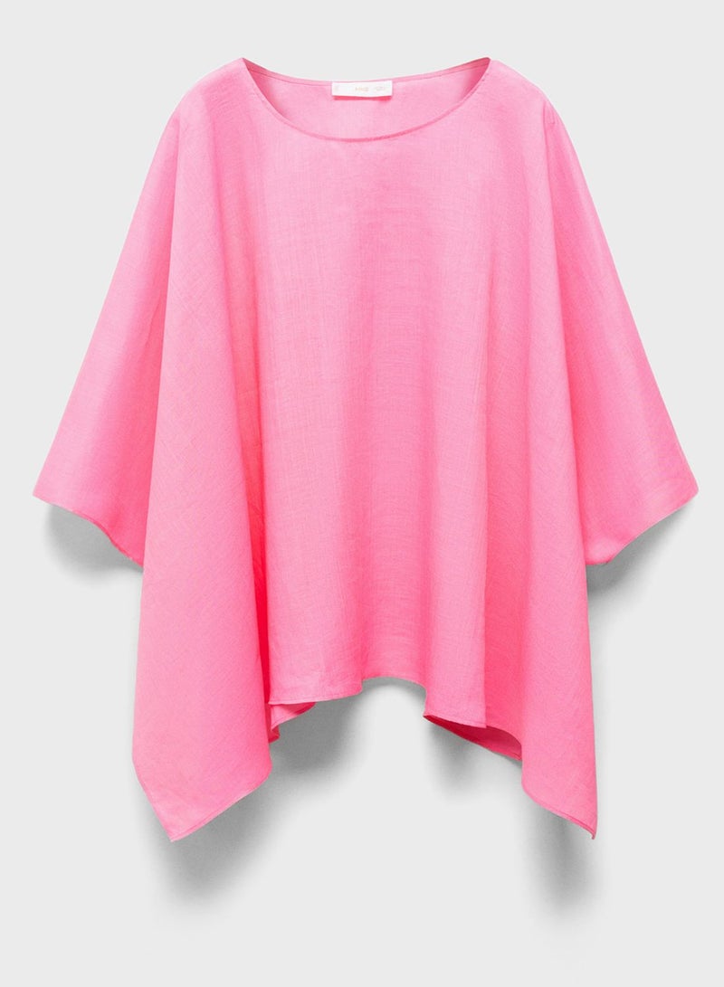 Cape Sleeve Mesh Top