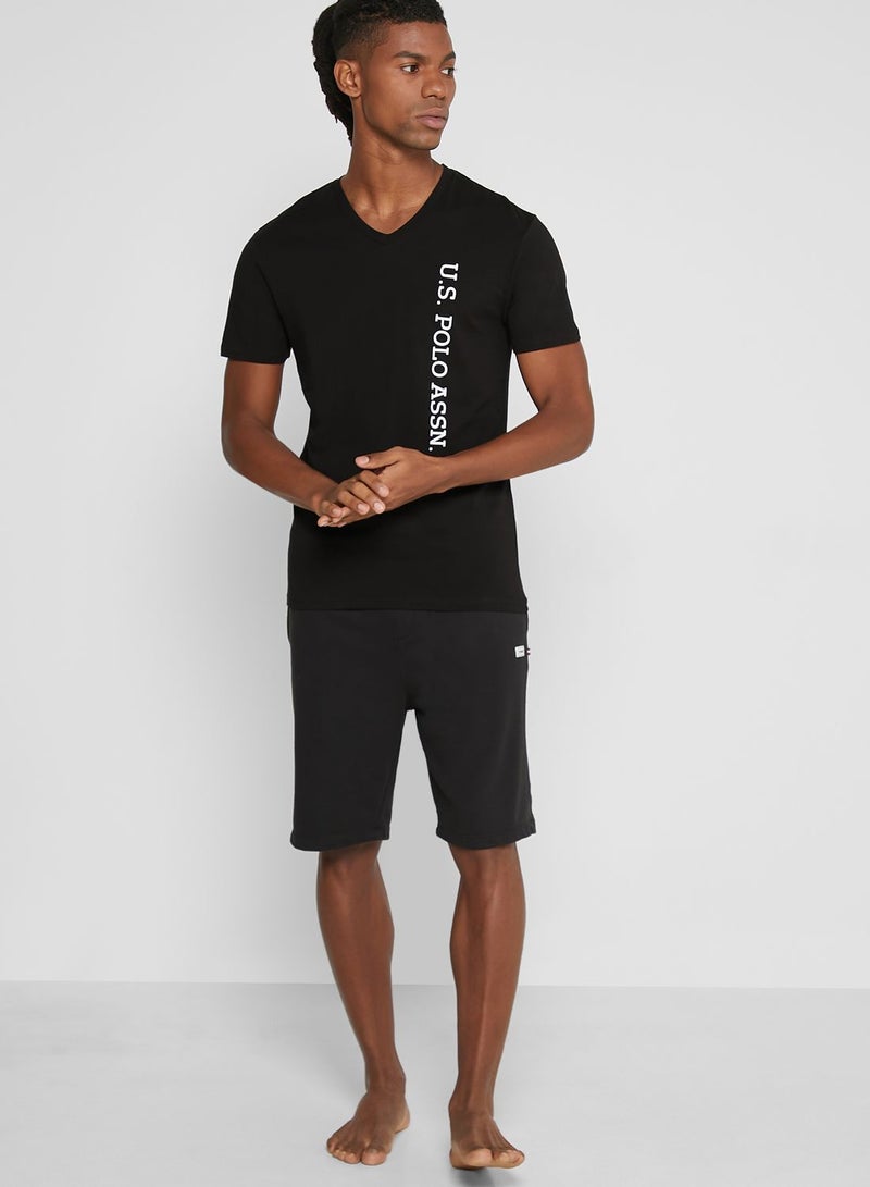 Logo V-Neck T-Shirt
