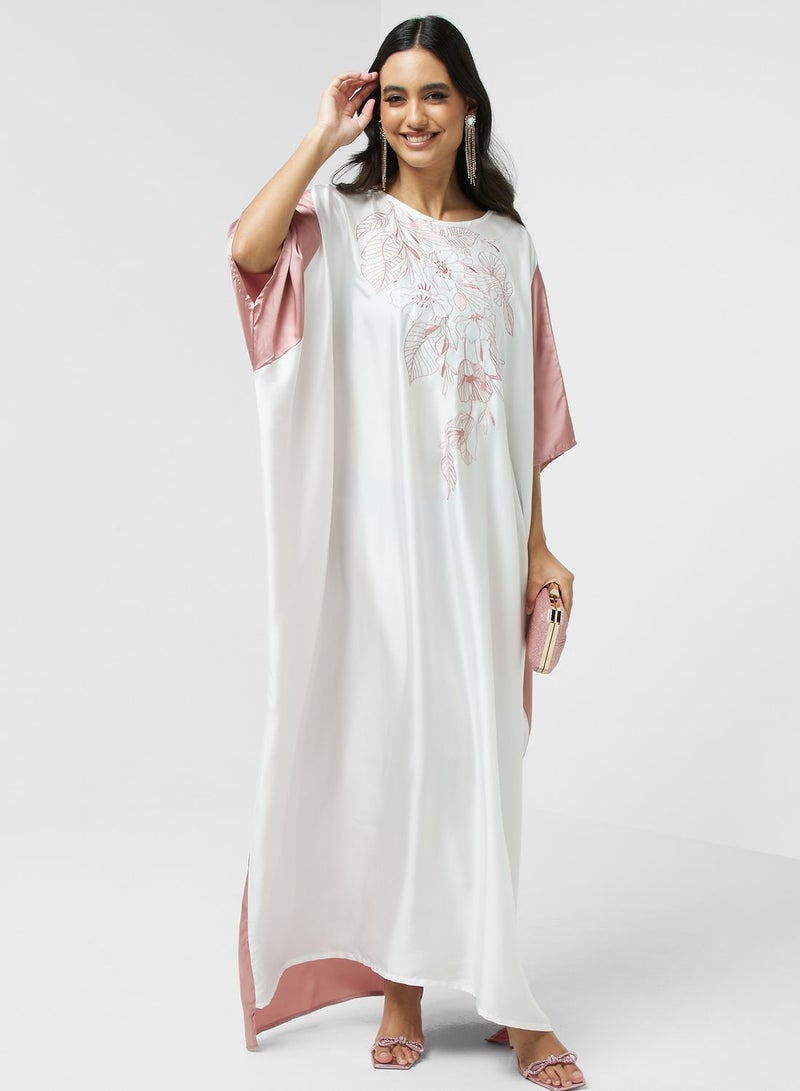 Embroidered Cape Sleeve Jalabiya